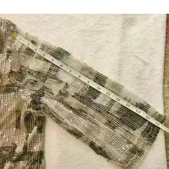 Alfred Dunner Tan and Brown 3/4 Sleeve Mesh Top With Sequin Detail Size … - Picture 8 of 9